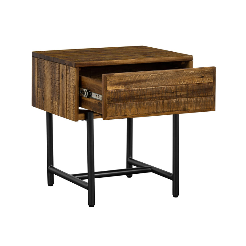 Cusco Rustic Acacia Single Drawer Night stand - Furniture City (CA)l