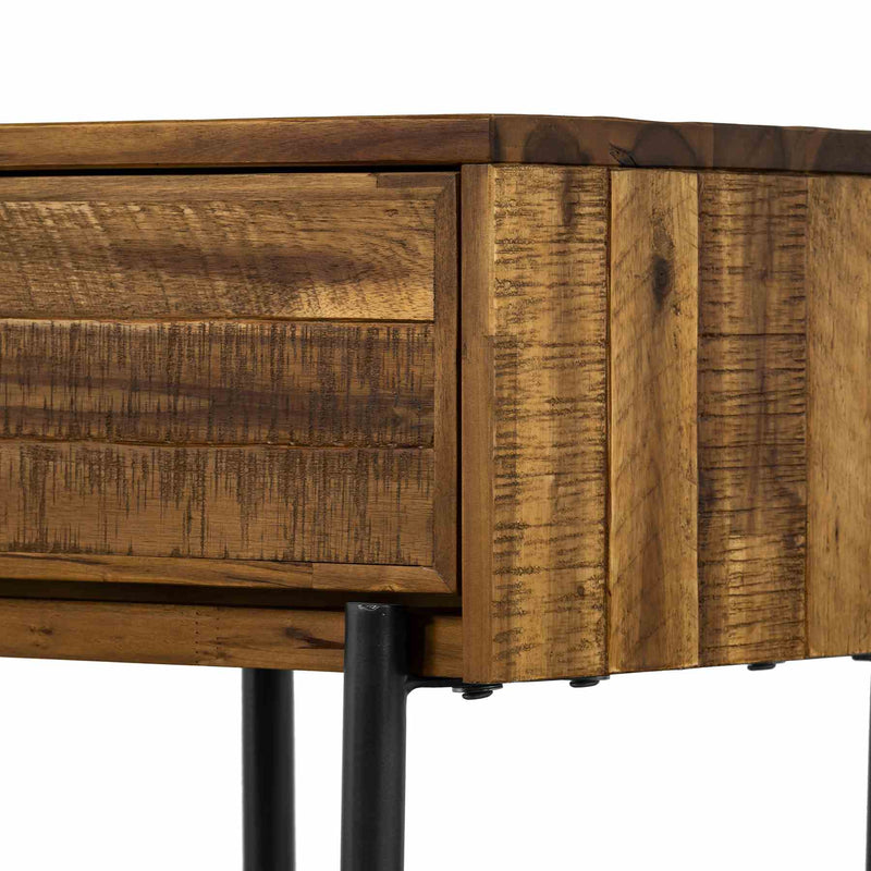 Cusco Rustic Acacia Single Drawer Night stand - Furniture City (CA)l