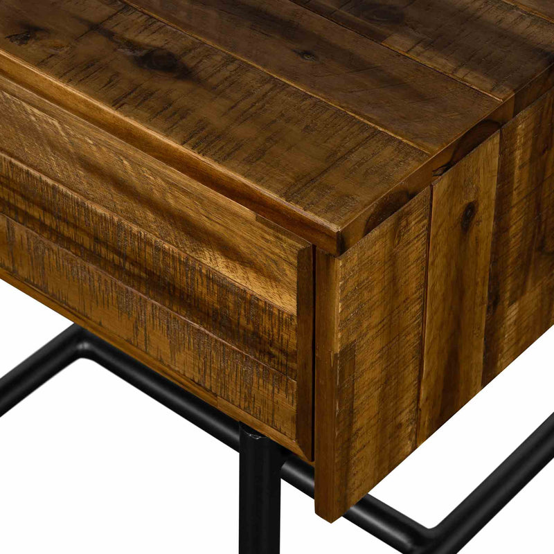 Cusco Rustic Acacia Single Drawer Night stand - Furniture City (CA)l