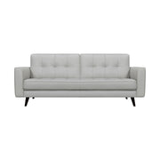 Daeson 86" Mid-Century Modern Dove Gray Genuine Leather Square Arm Sofa - Furniture City (CA)l