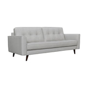 Daeson 86" Mid-Century Modern Dove Gray Genuine Leather Square Arm Sofa - Furniture City (CA)l