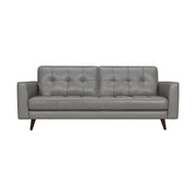 Daeson 86" Mid-Century Modern Gray Genuine Leather Square Arm Sofa - Furniture City (CA)l