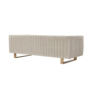 Delilah 86" Beige Velvet Square Arm Sofa with Gold Legs - Furniture City (CA)l