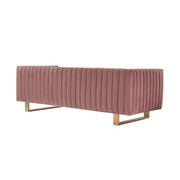 Delilah 86" Blush Velvet Square Arm Sofa - Furniture City (CA)l