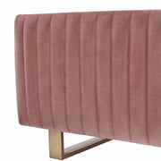 Delilah 86" Blush Velvet Square Arm Sofa - Furniture City (CA)l