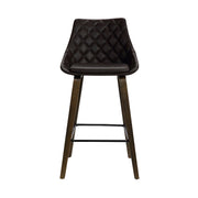 Dani 26" Brown Faux Leather Barstool in Walnut Glazed Finish - Furniture City (CA)l