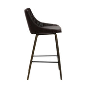 Dani 26" Brown Faux Leather Barstool in Walnut Glazed Finish - Furniture City (CA)l