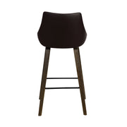 Dani 26" Brown Faux Leather Barstool in Walnut Glazed Finish - Furniture City (CA)l