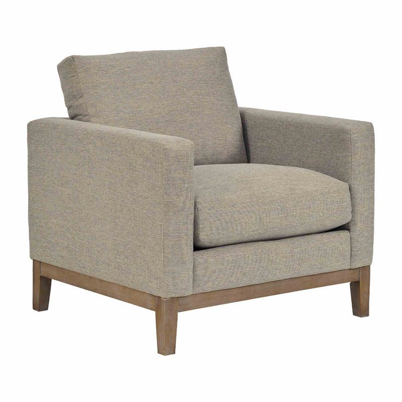 Donna 35" Upholstered Accent Chair in Platinum Gray - Furniture City (CA)l