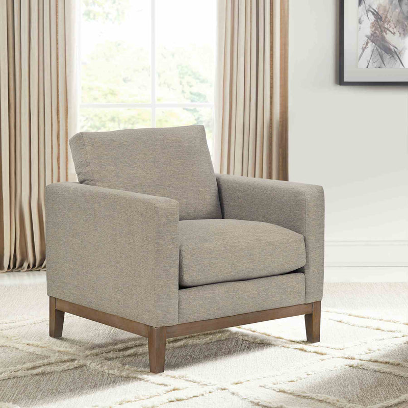 Donna 35" Upholstered Accent Chair in Platinum Gray - Furniture City (CA)l