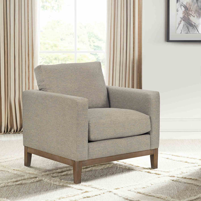 Donna 35" Upholstered Accent Chair in Platinum Gray