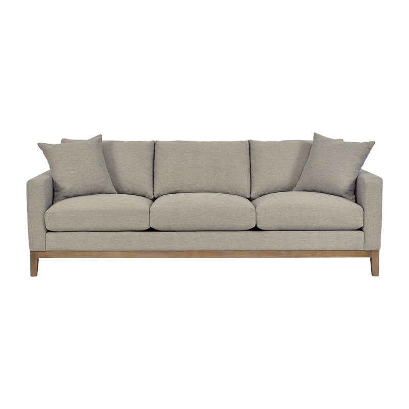 Donna 93" Upholstered Sofa in Platinum Gray - Furniture City (CA)l