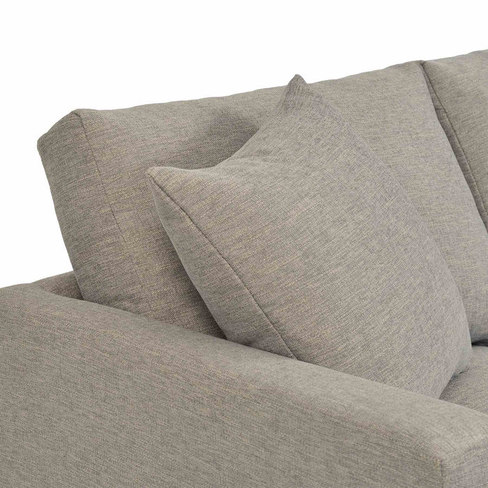 Donna 93" Upholstered Sofa in Platinum Gray