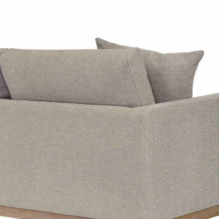 Donna 93" Upholstered Sofa in Platinum Gray