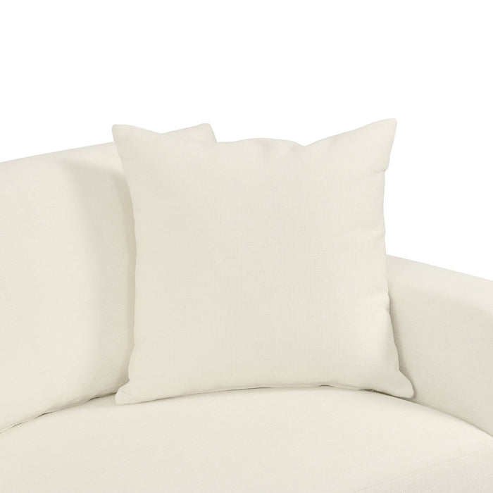 Donna 93" Upholstered Sofa in Sugar