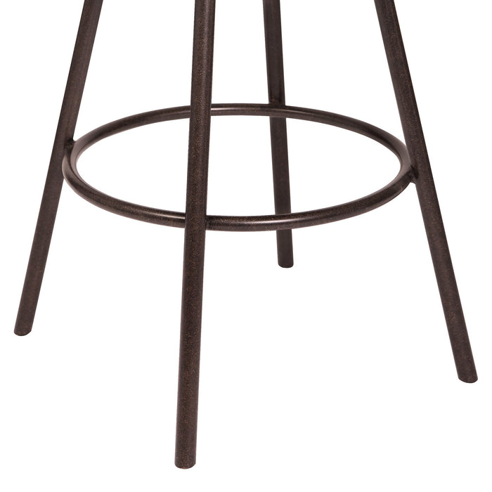 Dover 26" Counter Height Barstool in Auburn Bay and Brown Faux Leather