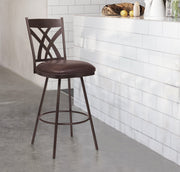 Dover 26" Counter Height Barstool in Auburn Bay and Brown Faux Leather - Furniture City (CA)l