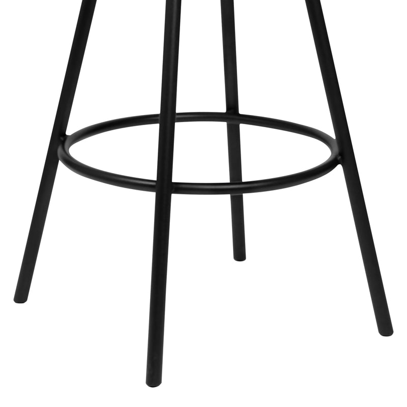 Dover 26" Counter Height Barstool in Matte Black Finish and Black Faux Leather - Furniture City (CA)l