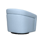 Desi Sky Blue Leather Swivel Accent Chair - Furniture City (CA)l