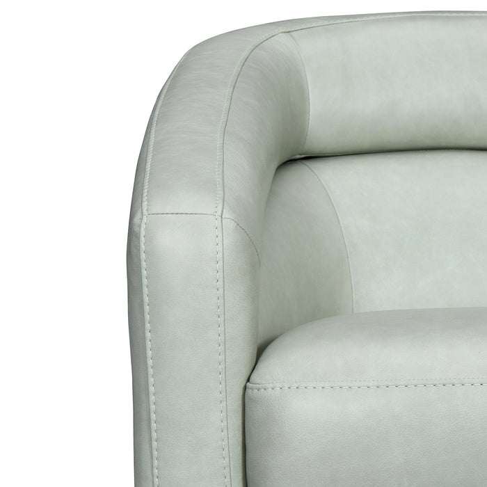 Desi Mint Leather Swivel Accent Chair