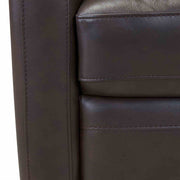 Desi Contemporary Swivel Accent Chair in Espresso Genuine Leather - Furniture City (CA)l
