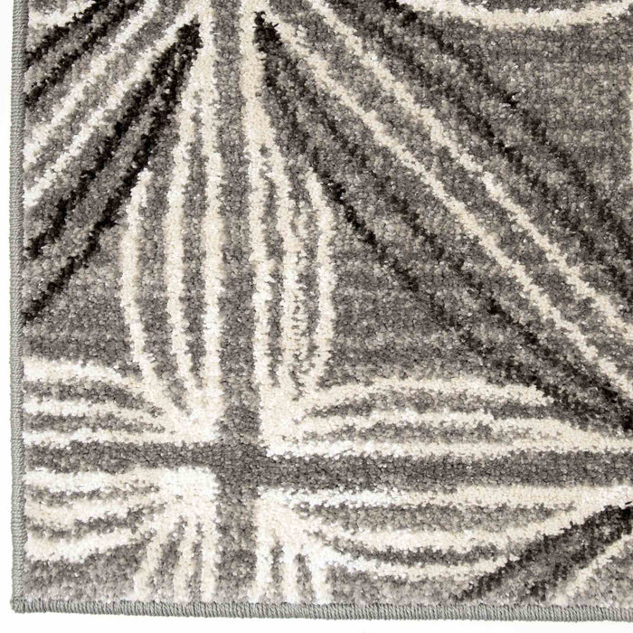 Daisy Contemporary 5x8 Area Rug in Gray/Cream