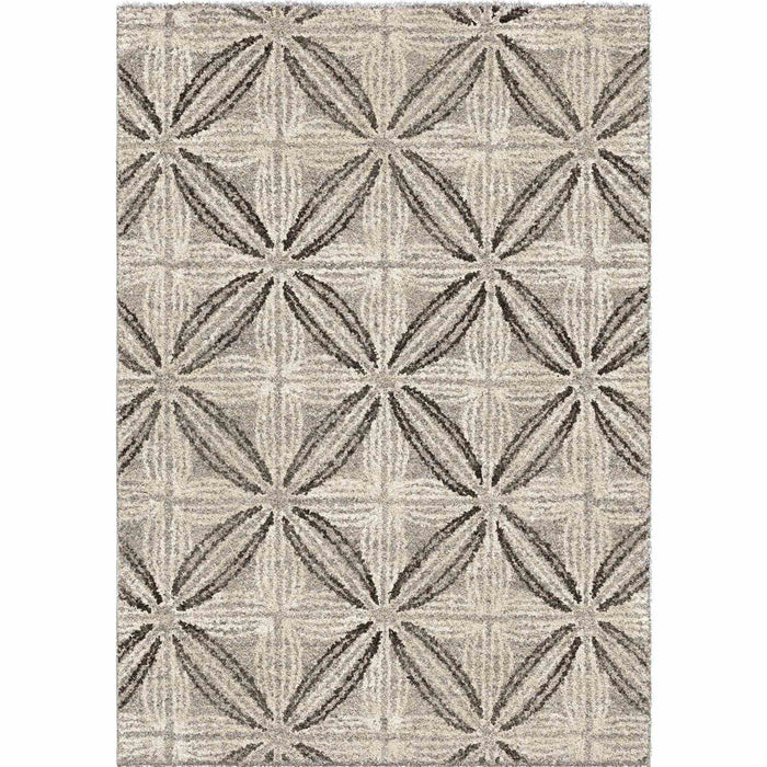 Daisy Contemporary 8x10 Area Rug in Gray/Cream
