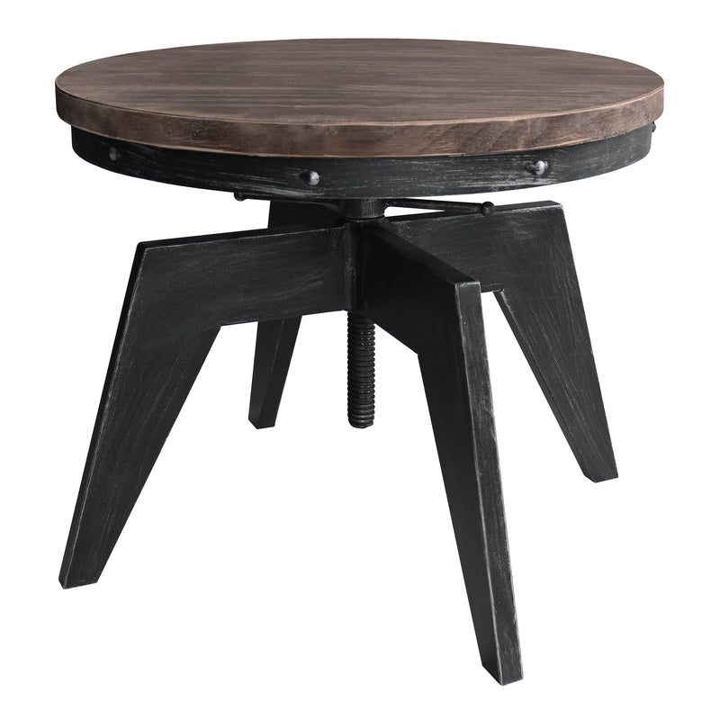 Dayton Industrial Coffee Table in Industrial Gray and Pine Wood Top - Furniture City (CA)l