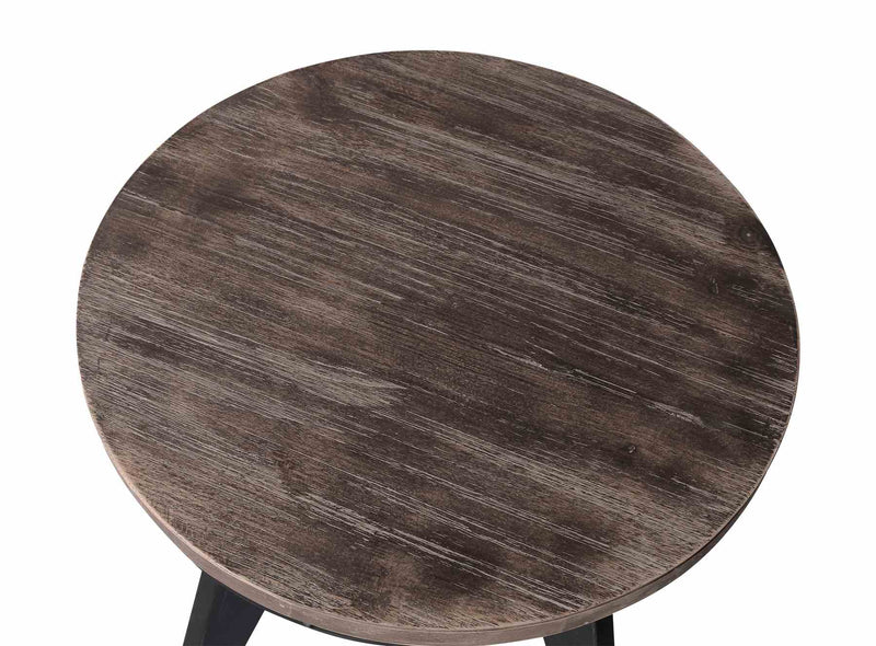 Dayton Industrial Coffee Table in Industrial Gray and Pine Wood Top - Furniture City (CA)l