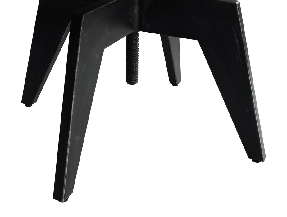 Dayton Industrial Coffee Table in Industrial Gray and Pine Wood Top