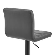 Duval Adjustable Gray Faux Leather Swivel Bar Stool - Furniture City (CA)l