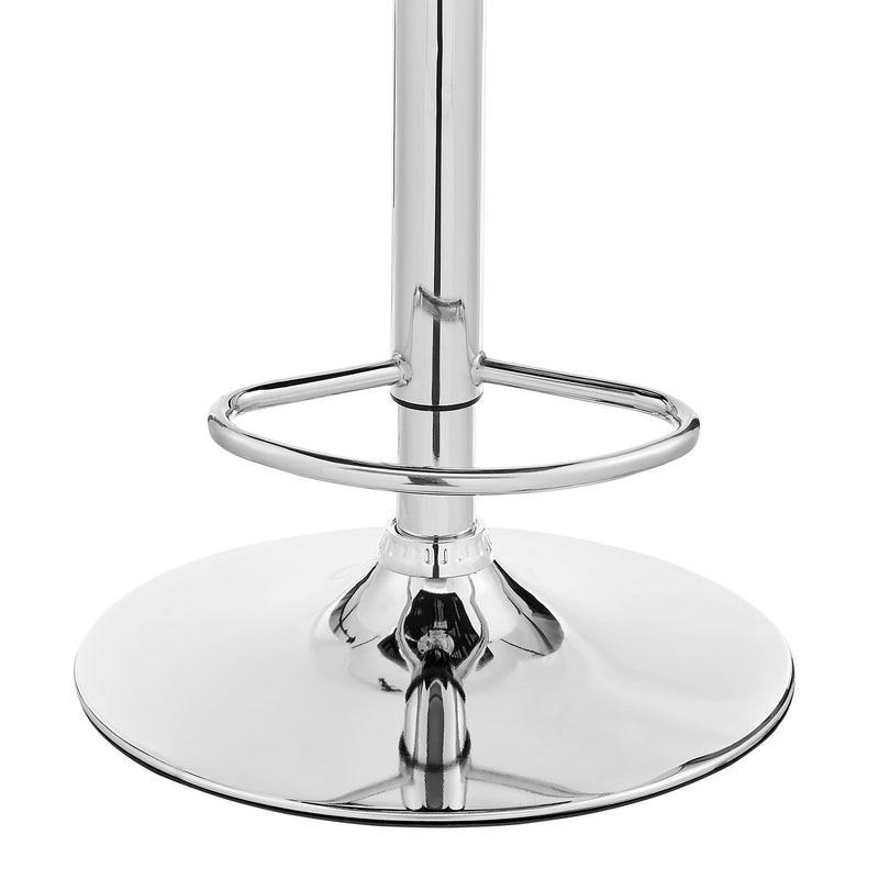 Duval Adjustable White Faux Leather Swivel Bar Stool - Furniture City (CA)l