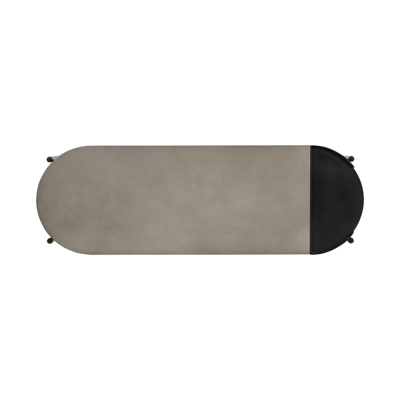 Dua Concrete and Black Metal Modern Console Table - Furniture City (CA)l