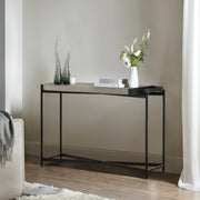 Dua Concrete and Black Metal Modern Console Table - Furniture City (CA)l