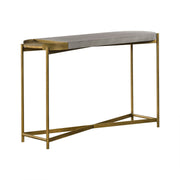 Dua Gray Concrete Console Table with Antique Brass - Furniture City (CA)l