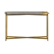 Dua Gray Concrete Console Table with Antique Brass - Furniture City (CA)l