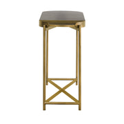 Dua Gray Concrete Console Table with Antique Brass - Furniture City (CA)l