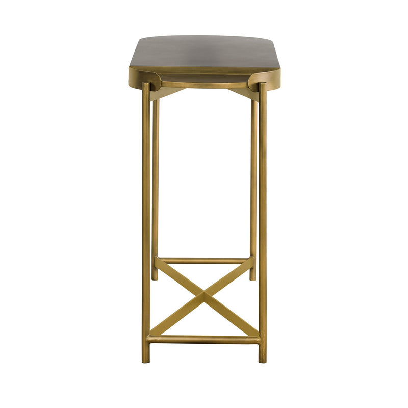 Dua Gray Concrete Console Table with Antique Brass - Furniture City (CA)l