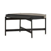 Dua Concrete and Metal Round Modern Coffee Table - Furniture City (CA)l