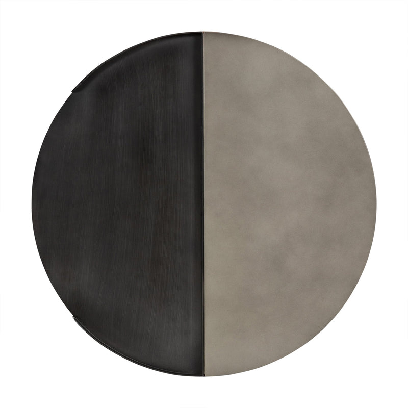 Dua Concrete and Metal Round Modern Coffee Table - Furniture City (CA)l