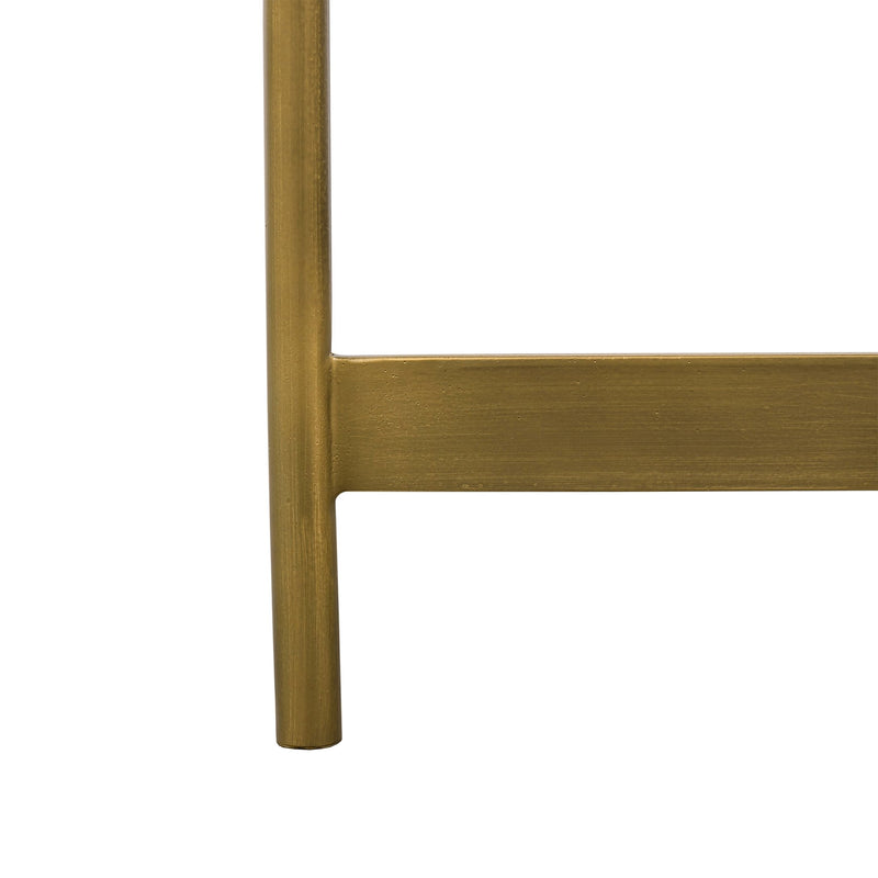 Dua Gray Concrete Coffee Table with Antique Brass - Furniture City (CA)l
