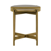 Dua Gray Concrete End Table with Antique Brass - Furniture City (CA)l