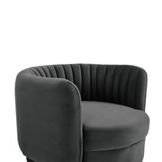 Davy Dark Gray Velvet Swivel Accent Chair - Furniture City (CA)l