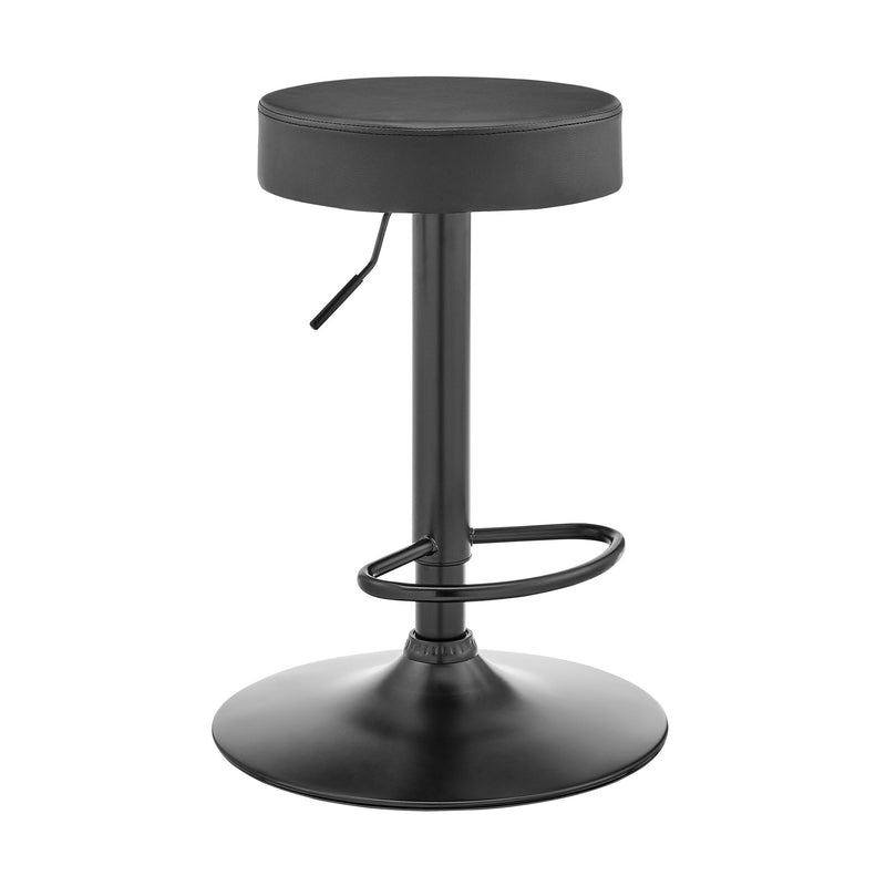 Dax Backless Dark Gray Faux Leather Adjustable Height Bar Stool - Furniture City (CA)l