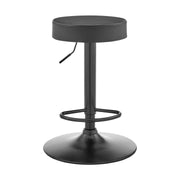 Dax Backless Dark Gray Faux Leather Adjustable Height Bar Stool - Furniture City (CA)l