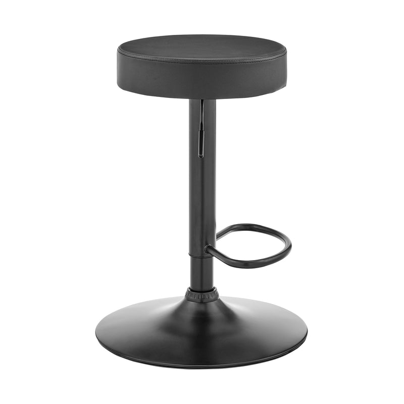 Dax Backless Dark Gray Faux Leather Adjustable Height Bar Stool - Furniture City (CA)l