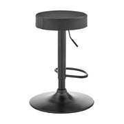 Dax Backless Dark Gray Faux Leather Adjustable Height Bar Stool - Furniture City (CA)l