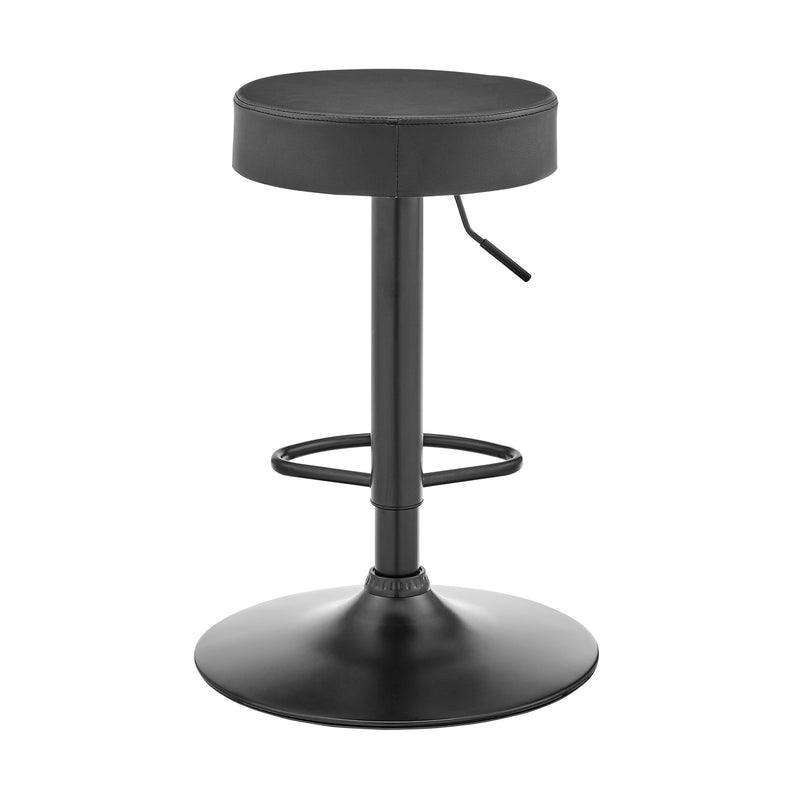 Dax Backless Dark Gray Faux Leather Adjustable Height Bar Stool - Furniture City (CA)l
