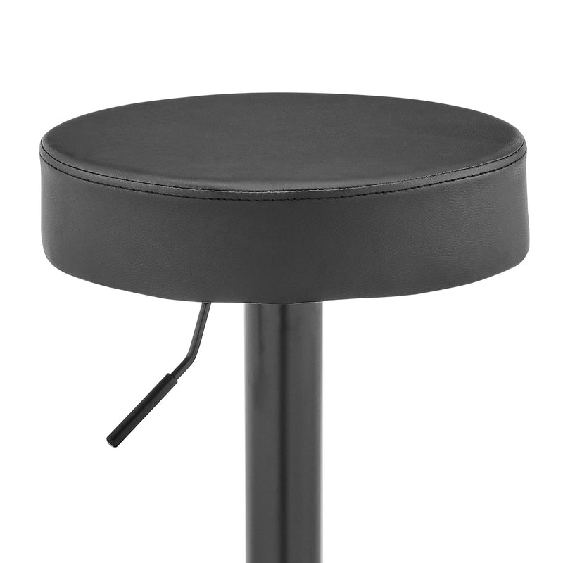 Dax Backless Dark Gray Faux Leather Adjustable Height Bar Stool - Furniture City (CA)l