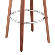 Daxton 30" Brown Faux Leather and Walnut Wood Bar Stool - Furniture City (CA)l